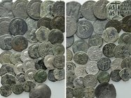 Circa 37 Roman and Byzantine Coins; Tiberius, Koinon of Macedon etc.