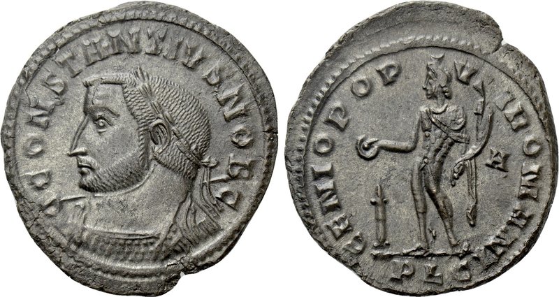 CONSTANTIUS I (305-306). Follis. Lugdunum. 

Obv: CONSTANTIVS NOB C. 
Laureat...