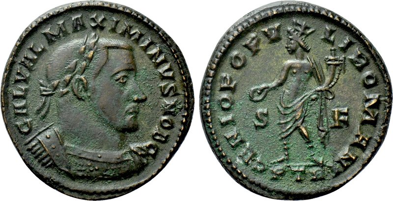 MAXIMINUS DAIA (Caesar, 305-309). Follis. Treveri. 

Obv: GAL VAL MAXIMINVS NO...