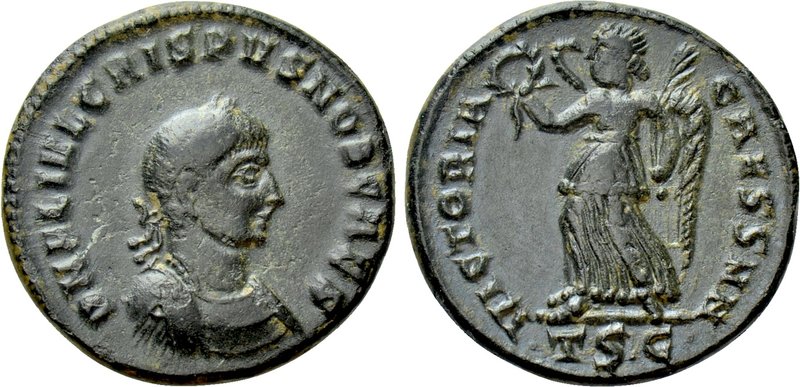 CRISPUS (Caesar, 316-326). Follis. Thessalonica. 

Obv: DN FL IVL CRISPVS NOB ...