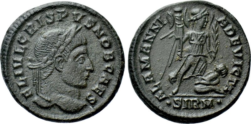 CRISPUS (Caesar, 316-326). Follis. Sirmium. 

Obv: FL IVL CRISPVS NOB CAES. 
...