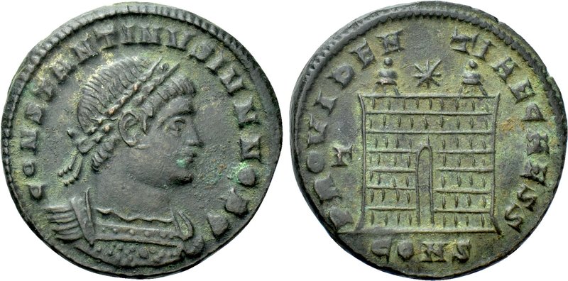 CONSTANTINE II (Caesar, 316-337). Follis. Constantinople. 

Obv: CONSTANTINVS ...