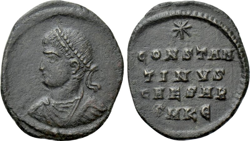 CONSTANTIUS II (Caesar, 324-337). Follis. Cyzicus. 

Obv: Laureate, draped and...