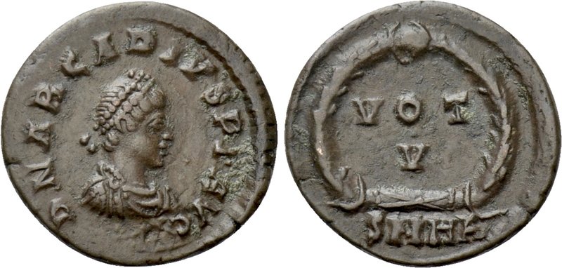 ARCADIUS (383-408). Ae. Heraclea. 

Obv: DN ARCADIVS P F AVG . 
Diademed, dra...