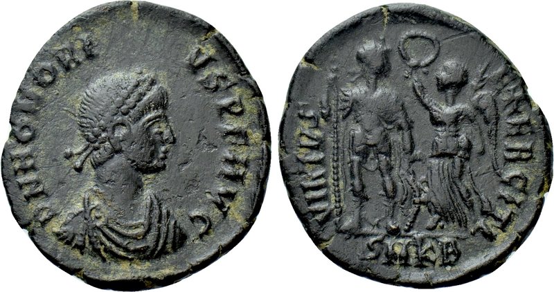 HONORIUS (393-423). Ae. Cyzicus. 

Obv: DN HONORIUS AVG. 
Diademed and draped...