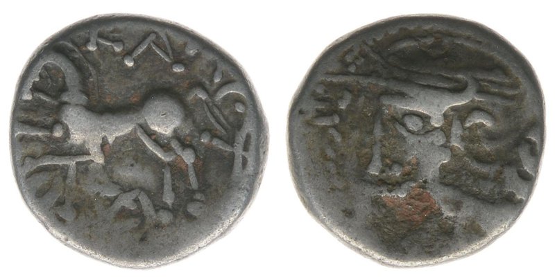 KELTEN Gallien Stamm der Aedui

Kleinsilber ca. 100 BC
1,94 Gramm, ss
Forrer 188...