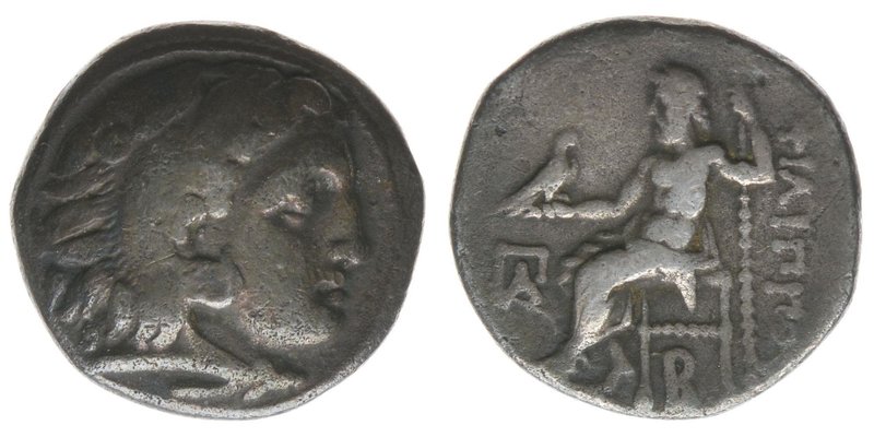 GRIECHEN Philipp III . 323-317

Drachme 
Herkuleskopf nach rechts / Zeus
4,14 Gr...