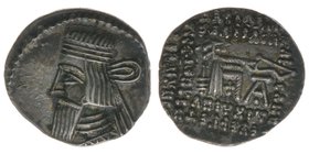 PARTHER Vologaseses I. 57-61 AC

Drachme
Kress 117/338, 3,87 Gramm, -vz