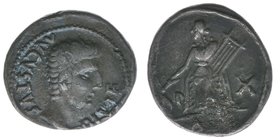 ROM Kaiserzeit
Augustus 63 v. Chr. - 14 n. Chr.
Denar
2,53 Gramm, ss