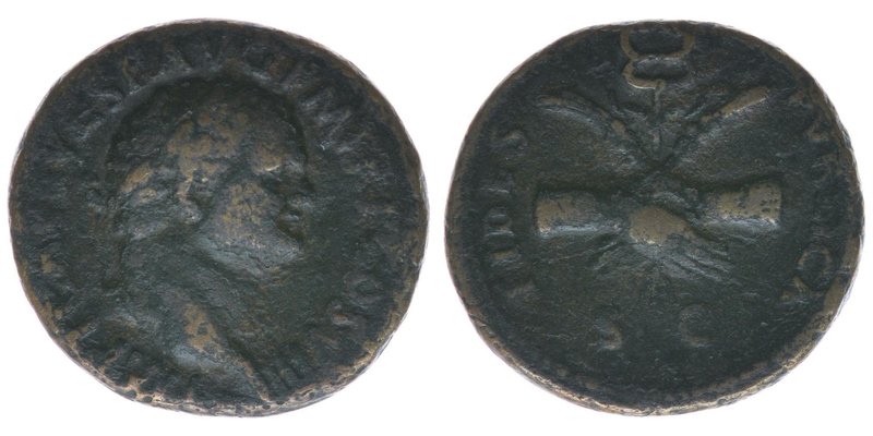 ROM Kaiserzeit 
Vespasianus 69-79
AS
9,59 Gramm, ss