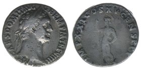 ROM Kaiserzeit
Domitianus 81-96
Denar

IMP CAES DOMIT AVG GERM PM PR P VIIII / IMP XXI COS XV CENS P P P

Kampmann 24.68
3.21g
ss