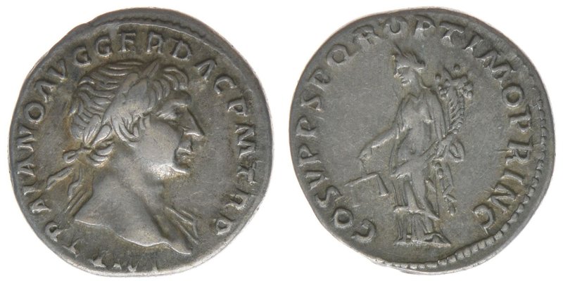 ROM Kaiserzeit Traianus 98-117
Denar
IMP TRAIANVS AVG GER DAC P M TR P / COS V P...