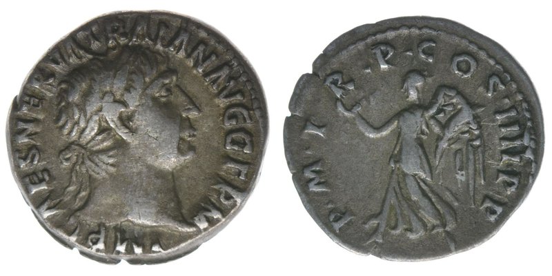 ROM Kaiserzeit
Traianus 98-117
Denar
IMP CAES NERVA TRAIAN AVG GERM / PM TR P CO...