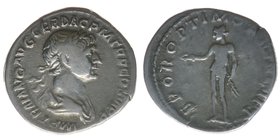 ROM Kaiserzeit
Traianus 98-117 
Denar
3,32 Gramm, ss