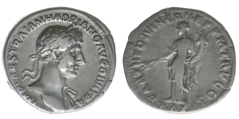 ROM Kaiserzeit Hadrianus 117-138

Denar
IMP CAES TRAIAN HADRIANO AVG DIVI TRA / ...