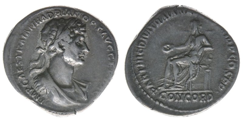 ROM Kaiserzeit
Hadrianus 117-138
Denar
IMP CAES TRAIAN HADRIAN OPT AVG GERM DAC ...