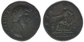 ROM Kaiserzeit
Aelius Caesar 136-137

Sesterz
L AELIVS CAESAR / TR POT COS II S C CONCORD
Kampmann 34.14.1, 26,85 Gramm, -ss