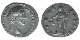 ROM Kaiserzeit
Antoninus Pius 138-161
Denar
ANTONINVS AVG PIVS P P TR P COS III / AEQVITAS AVG
Kampmann 35.57, 3,17 Gramm, ss