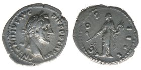 ROM Kaiserzeit
Antoninus Pius 138-161
Denar
ANTONINVS AVG PIVS P P TR P XII / COS IIII
Kampmann 35.72, 3,41 Gramm, ss