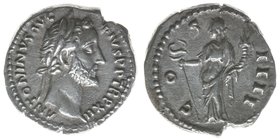 ROM Kaiserzeit
Antoninus Pius 138-161
Denar
ANTONINVS AVG PIVS P P TR P XIII / COS IIII
3,27 Gramm, ss/vz, Kampmann 35.72