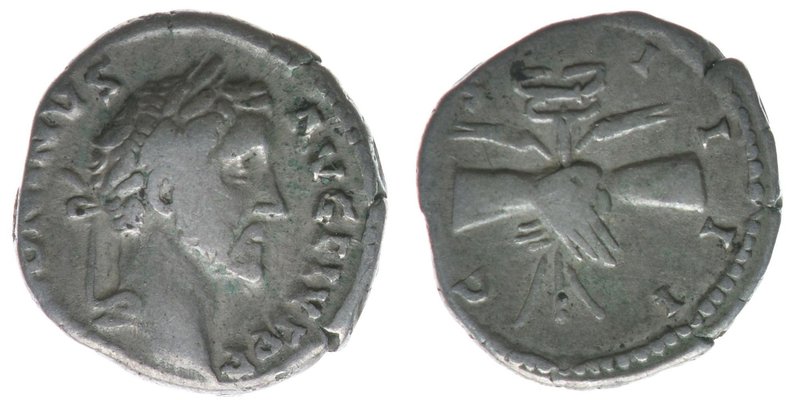 ROM Kaiserzeit
Antoninus Pius 138-161
Denar
ANTONINVS AVG PIVS P P / COS IIII
3,...