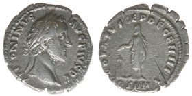 ROM Kaiserzeit 
Antoninus Pius 138-161
Denar
ANTONINVS AVG PIVS P P / VOTA SVSCEP DECENN III COS IIII
Kampmann 35.125, 3,18 Gramm, ss