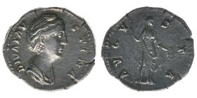 ROM Kaiserzeit Faustina Maior +141 Gattin des Antoninus Pius
Denar
DIVA FAVSTINA / AVGVSTA
2,60 Gramm, ss