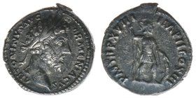 ROM Kaiserzeit
Marcus Aurelius 161-180
Denar
ANTONINVS AVG ARMENIACVS / P M TR P XVIII IMP II COS III
3,21 Gramm, ss/vz, Kampmann 37.132