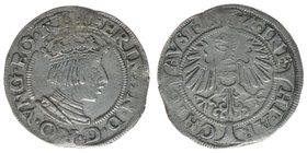 RDR Österreich/Habsburg
Kaiser Ferdinand I.
3 Kreuzer 1534
2,62 Gramm, ss/vz