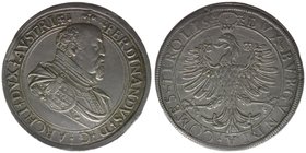 RDR Österreich/Habsburg - Tirol
Erzherzog Ferdinand 1564-1595
Doppeltaler ohne Jahr 
Exemplar der Slg. Enzenberg
MT 315, Enz.49, 57,43 Gramm, ss