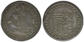 RDR Österreich/Habsburg - Hall
Erzherzog Ferdinand 1564-1595
Guldentaler 1572
24,30 Gramm, Zainende, ss/vz