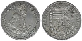 RDR Österreich Habsburg
EH Ferdinand

Taler ohne Jahr Hall/Tirol
Enz.241, 28,61 Gramm, ss/vz