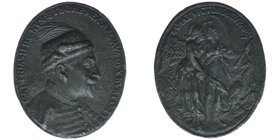 RDR Österreich Habsburg Kaiser Matthias 1609-1619 

Ovale Medaille o.J.(1611) nach einem Modell des Medailleurs Alessandro Abondio
früher Guss, seh...