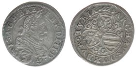 RDR Österreich Habsburg
Kaiser Ferdinand II.

3 Kreuzer (Groschen) 1629 Graz
1.91 Gramm, ss++