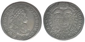 RDR Österreich Habsburg Kaiser Leopold I. 

15 Kreuzer 1664 CA
6,39 Gramm, ss polierte Felder