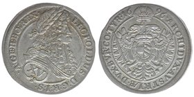 RDR Österreich Habsburg
Kaiser Leopold I.

15 Kreuzer 1696 Wien
Her.935, Höllhuber WIE 96.1.1, 6,54 Gramm, vz/stfr