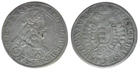 RDR Österreich/Habsburg
Kaiser Leopold I.
6 Kreuzer 1673 St.Veit - Wertzahl 6 statt VI
2,88 Gramm, ss, selten, Herinek 1280
