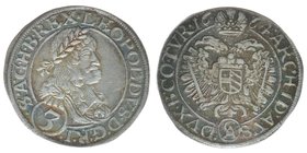 RDR Österreich Habsburg Kaiser Leopold I. 

3 Kreuzer 1664 Wien 
Her.1346, 1,72 Gramm, ss/vz