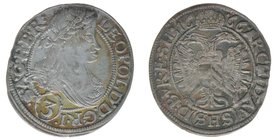 RDR Österreich Habsburg Kaiser Leopold I. 

3 Kreuzer 1666 SHS Breslau
1,52 Gramm, ss