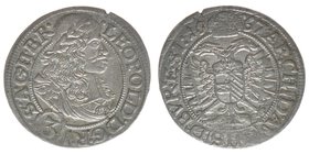 RDR Österreich Habsburg
Kaiser Leopold I.

3 Kreuzer (Groschen) 1667 SHS
1,42 Gramm, ss/vz
