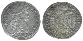 RDR Österreich Habsburg Kaiser Leopold I.

3 Kreuzer (Groschen) 1669 Wien
1.71 Gramm, ss/vz