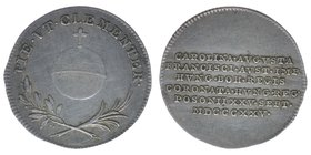 Kaisertum Österreich
Kaiser Franz I.
AR Jeton 1825 auf die Krönung der Carolina Augusta in Pressburg
2,19 Gramm, ss/vz