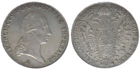 KAISERTUM ÖSTERREICH Kaiser Franz I.

Taler 1819 A
28.08 Gramm, vz/stfr