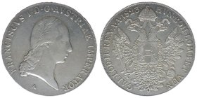 KAISERTUM ÖSTERREICH Kaiser Franz I.
Taler 1823 A
28,05 Gramm, ss