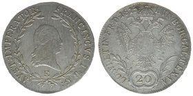 KAISERTUM ÖSTERREICH Kaiser Franz I.
20 Kreuzer 1815 E
6.62 Gramm, -vz