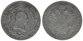 KAISERTUM ÖSTERREICH Kaiser Franz I.

20 Kreuzer 1819 M
6,59 Gramm, ss++