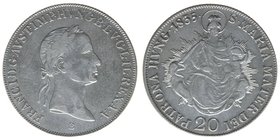 KAISERTUM ÖSTERREICH Kaiser Franz I.
20 Kreuzer 1835 B

ss
Silber
6.57g