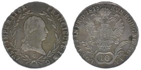 KAISERTUM ÖSTERREICH Kaiser Franz I.
10 Kreuzer 1815 C Prag
3,88 Gramm, -vz