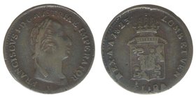 KAISERTUM ÖSTERREICH 
Kaiser Franz I.
1/4 Lira 1823 V Venedig
1.57 Gramm, selten, -ss