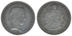 Kaisertum Österreich
Kaiser Ferdinand I.

10 Kreuzer 1846 B
ANK 14, 3,90 Gramm, ss